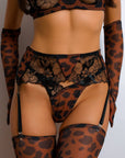 Saviane 5 Piece Leopard Lingerie Set-Fascinating_Nights