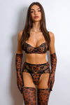 Saviane 5 Piece Leopard Lingerie Set