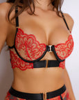 Sidonie Lingerie Set - Black and Red-Fascinating_Nights