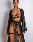 Sidonie Noir Muse Robe Set - Black-Fascinating_Nights