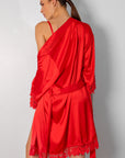 Sidonie Red Signature Silky Robe Set - Red-Fascinating_Nights