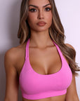 Sierra Open-Back Halter Sports Bra – Pink-Fascinating_Nights