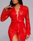 Signature Lace Robe - Red-Fascinating_Nights