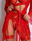 Signature Lace Robe - Red-Fascinating_Nights
