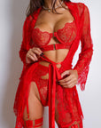 Signature Lace Robe - Red-Fascinating_Nights