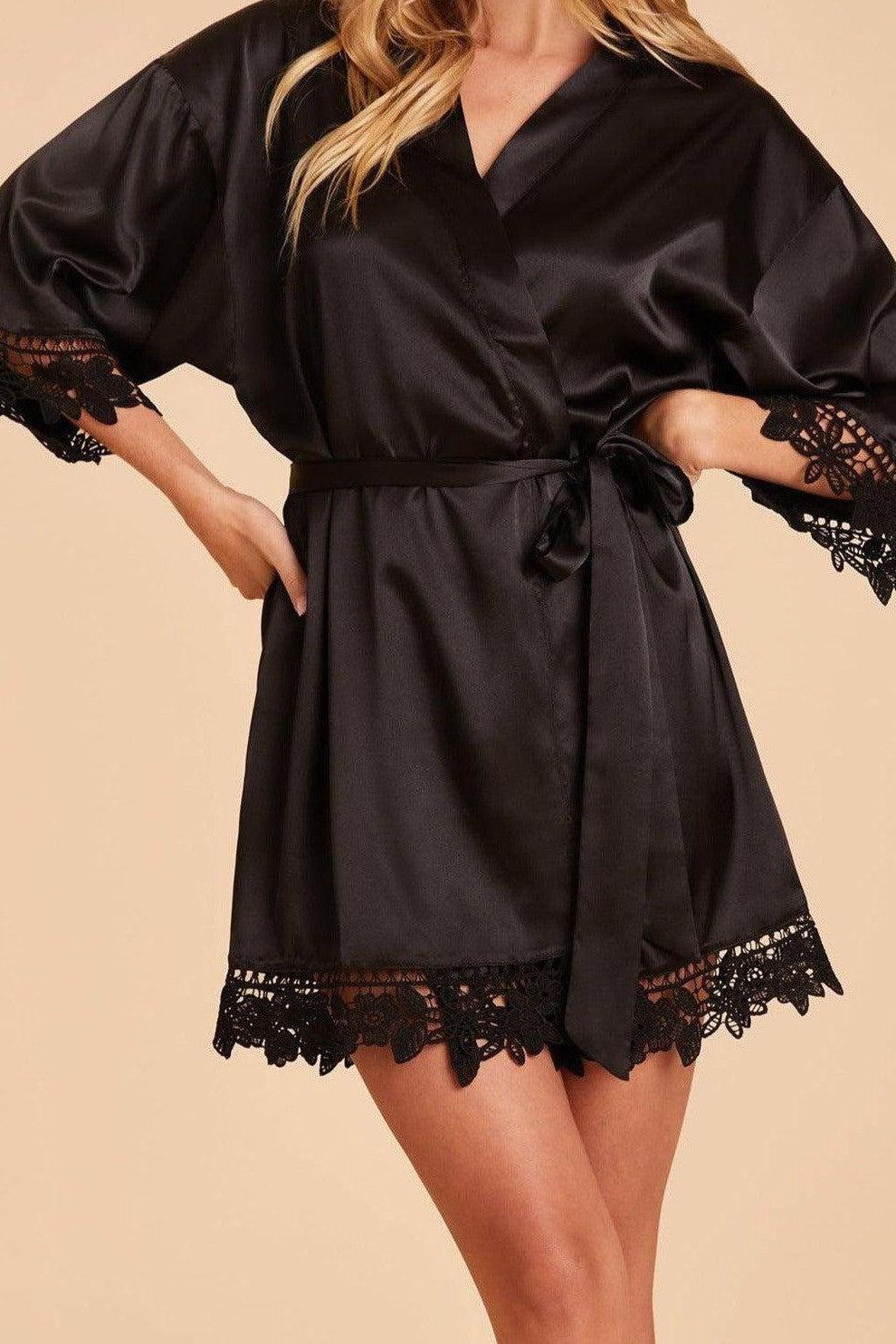 Signature Silk Robe - Black-Fascinating_Nights