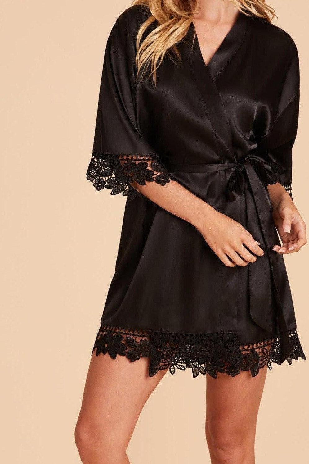 Signature Silk Robe - Black-Fascinating_Nights
