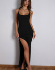 Sophia Lace Back Maxi Dress - Black-Fascinating_Nights