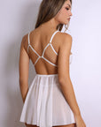 Sora Satin Bow Babydoll Set – White-Fascinating_Nights