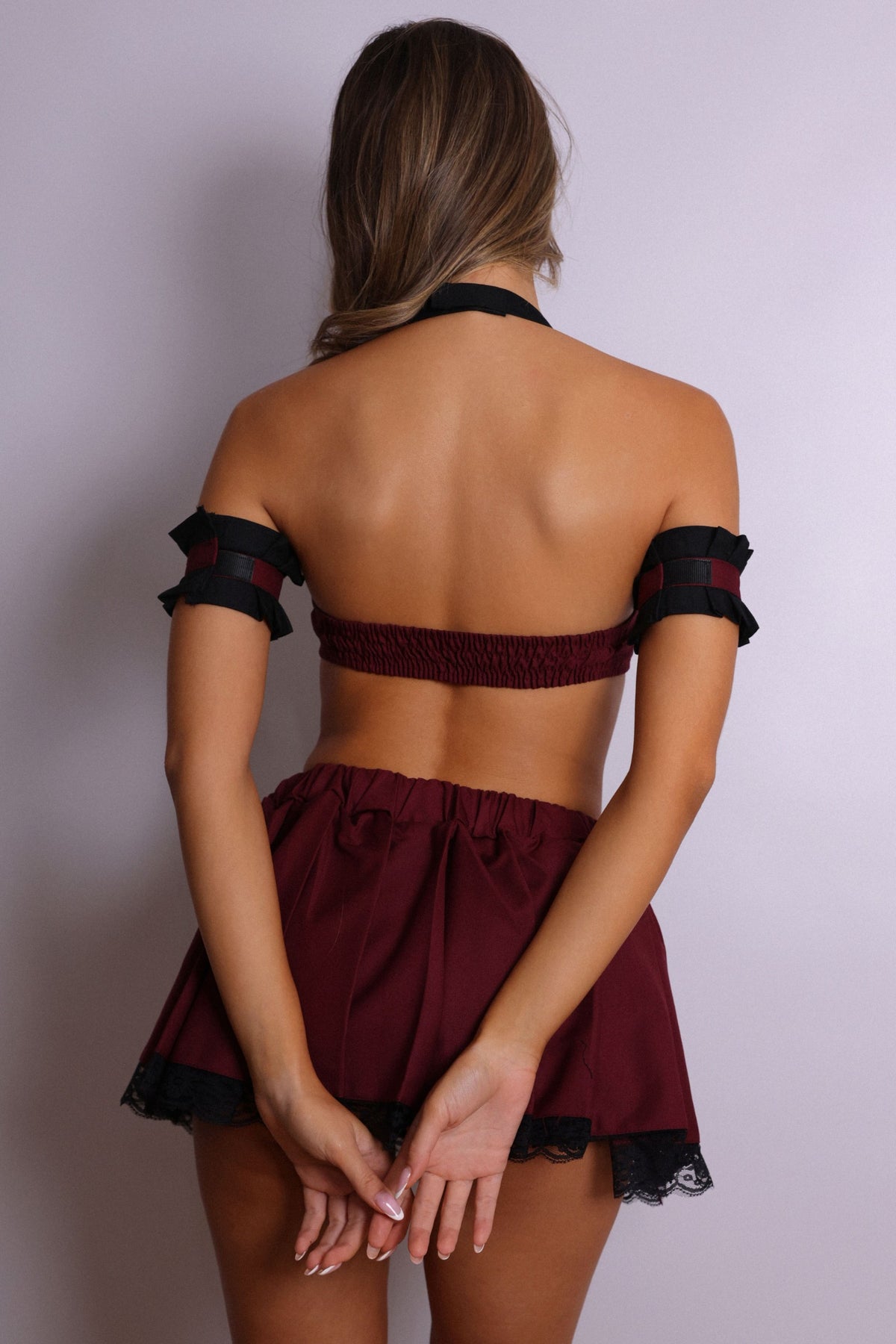 Tuxedo Vest Costume Set – Burgundy-Fascinating_Nights