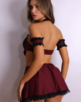 Tuxedo Vest Costume Set – Burgundy-Fascinating_Nights