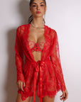 Valentina Signature Lace Robe Set - Red-Fascinating_Nights
