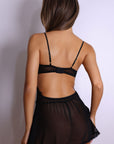 Veda Open-Bust Babydoll Set – Black-Fascinating_Nights