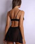 Veda Open-Bust Babydoll Set – Black-Fascinating_Nights