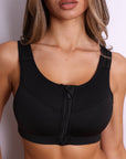 Velocity Front-Zip High Impact Sports Bra – Black-Fascinating_Nights