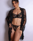 Vespera Lace Robe Set - Black-Fascinating_Nights