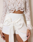 Vivi Two Piece Lace Skirt Set - White-Fascinating_Nights