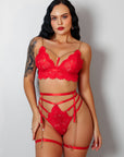 Zarnish Lingerie Set - Red-Fascinating_Nights