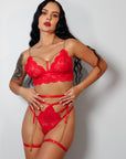 Zarnish Lingerie Set - Red-Fascinating_Nights