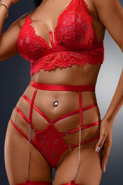 Zarnish Lingerie Set - Red-Fascinating_Nights