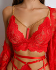 Zarnish Red Signature Lace Robe Set-Fascinating_Nights