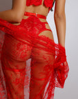 Zarnish Red Signature Lace Robe Set-Fascinating_Nights