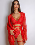 Zarnish Red Signature Lace Robe Set-Fascinating_Nights
