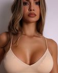 Zen Ultra-Fine Strap Plunge Bralette – Skin Tone-Fascinating_Nights